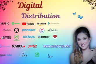 distribute your music, single or album to all streaming platforms