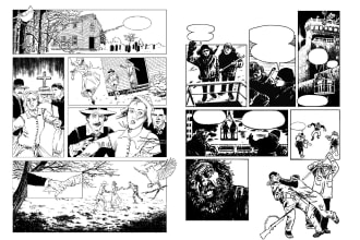 draw comic pages for graphic novels and magazines