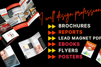 design unique PDF lead magnets, brochures, ebook reports