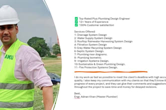 create, design plumbing plan water supply, drainage plan
