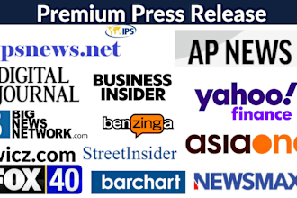 do a press release on ips news, apnews or yahoo finance,