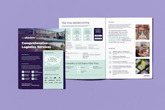 design a professional sales sheet, product sheet, one pager