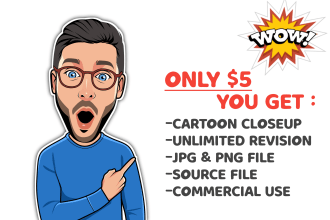 draw funny cartoon character,caricature,portrait in 24 hours