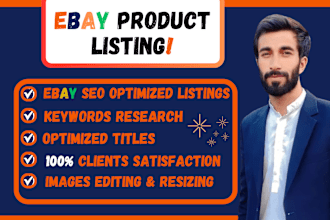 do ebay listing, ebay product listing, ebay SEO listing, ebay lister