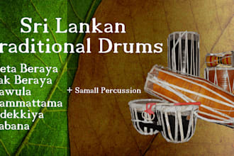 give sri lankan traditional drums one shot and loops