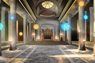 draw anime background for vtuber assets, visual novel, scene, and wallpaper