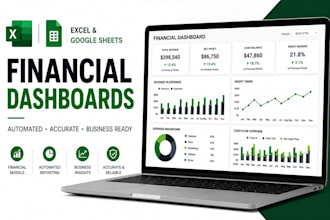 build a financial dashboard or excel spreadsheet