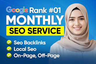 do full off page monthly SEO service to rank with high da backlinks