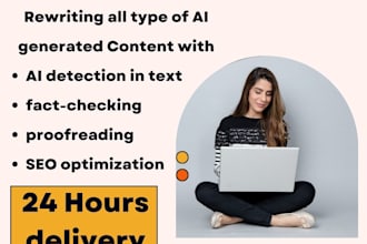 proofread, edit and SEO optimize ai content in 24 hours