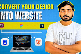 convert figma to html css, PSD to html css, xd to html css