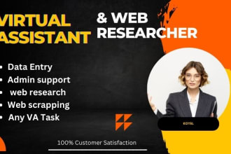 be your virtual assistant and data entry operator