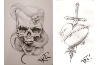 draw your personalized tattoo sketches