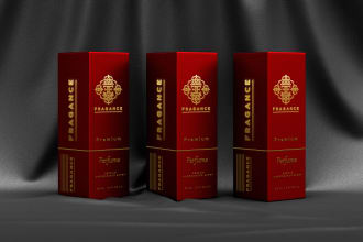 do premium perfume box packaging and label design