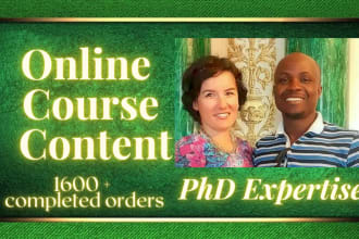 write online course content for any subject