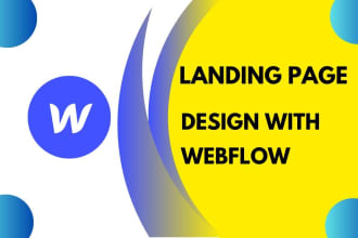 develop and design awesome webflow landing page