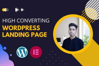 build responsive wordpress landing page or squeeze page with elementor pro