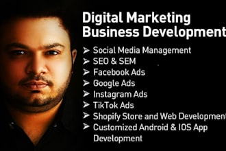 do complete digital marketing, google ads, facebook ads social media management