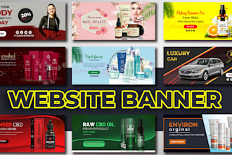 design banner, cover, header for google  websites,ecommerce store