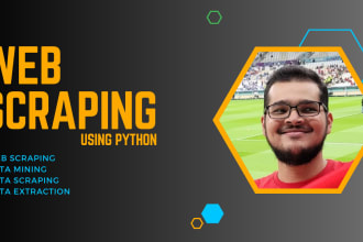 do web scraping, data mining on a website of your choosing