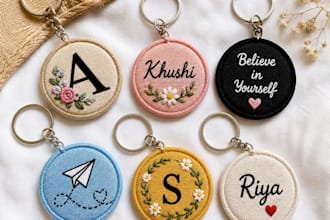 craft custom embroidered keychains for your brand or business