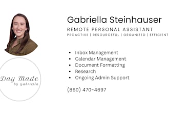 be your efficient remote assistant for admin support