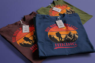 create retro t shirt hanting and typography t shirt design