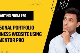 build personal portfolio website or bussiness website using elementor pro