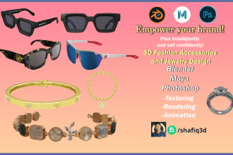 create 3d jewelry and 3d fashion accessories design for you