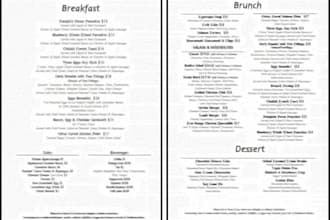 proofread food menus for restaurants