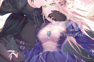 draw anime or manhwa style cover for your book or webnovel