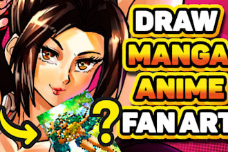draw manga anime fan art , pfp