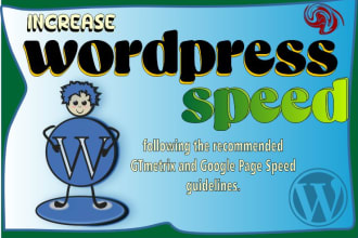 increase wordpress speed and optimization with gtmetrix , google page speed