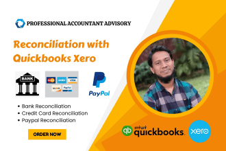 do bank reconciliation,bookkeeping in quickbooks and xero