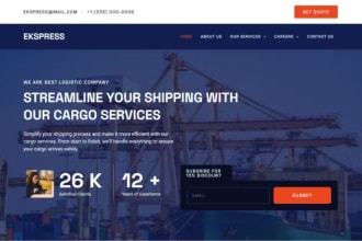 create logistics, dispatch, freight, trucking, moving company website