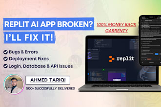 fix replit ai app bugs, debug replit errors and deploy your replit app