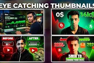 design eye catching youtube thumbnail design in 1 hour