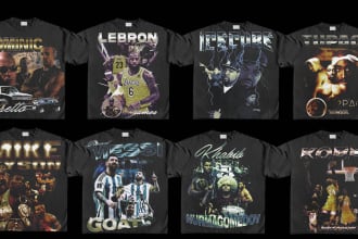 do bootleg vintage rap hip hop t shirt design