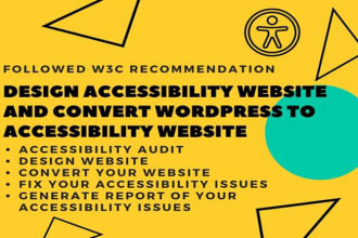 build an accessibility website and convert your wordpress website