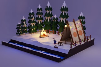 low poly blender 3d model