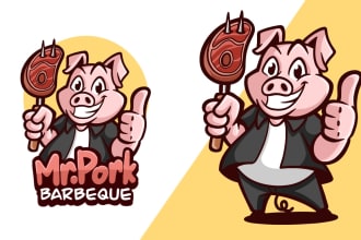 create animals cartoon logo for your business