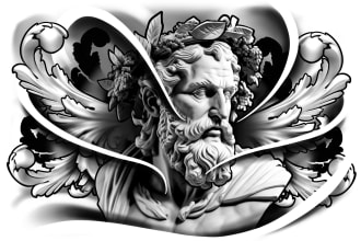 make a realistic black and white tattoo design for you