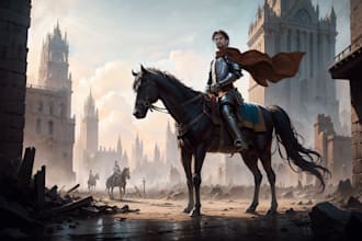 create amazing concept art using midjourney ai and manual editing