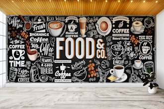 create a custom coffee typography wall art
