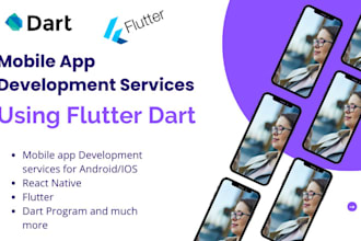 make mobile app using flutter dart react native firebase