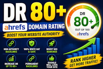 increase ahrefs DR rating 80 plus domain rating