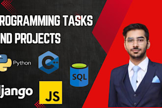 do python, cpp, java, javascript and sql programming projects