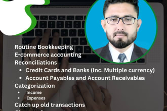 do bookkeeping and bank reconciliations in quickbooks,qbo,qbd, xero and excel
