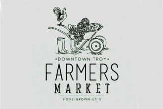 create vintage farmer market vegetable logo