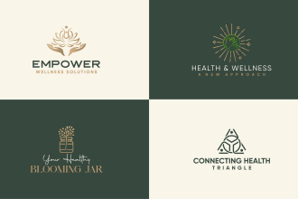 design custom health, wellness and fitness logo for your brand