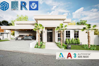 do architecture interior design, 3d model and renders with sketchup and revit